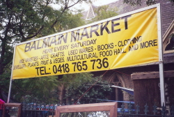 Balmain Market Sign
